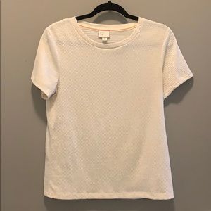 Cream textured Anthropologie shirt